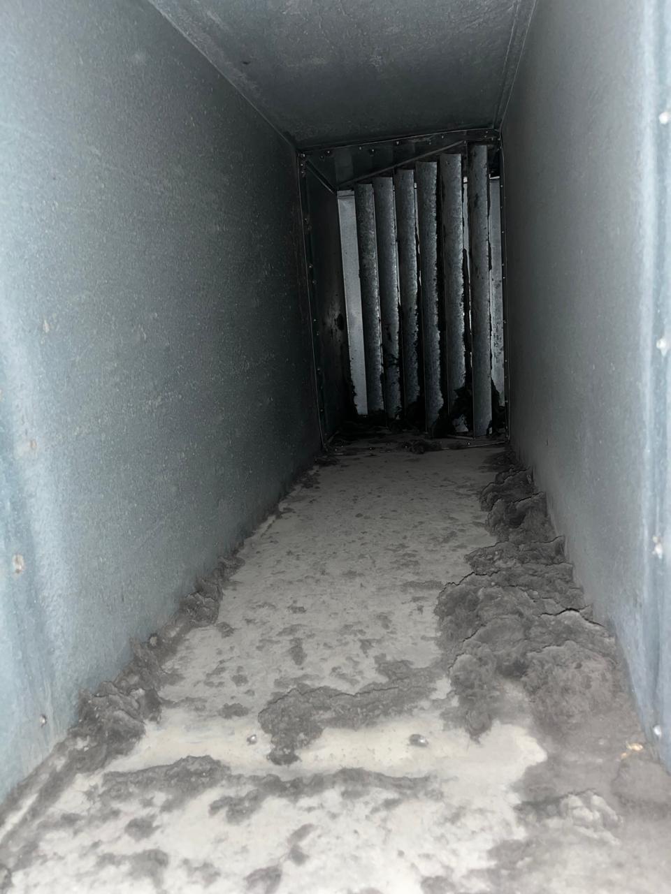Before AC duct cleaning in Business Bay, Dubai by Wecare Home